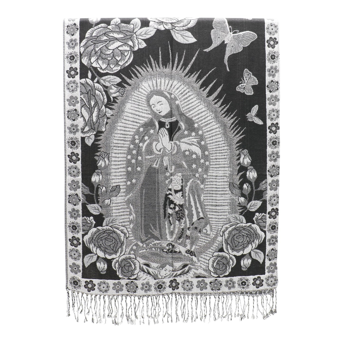 Metallic Pashmina Our Lady of Guadalupe SCF5920-11 (12PC)