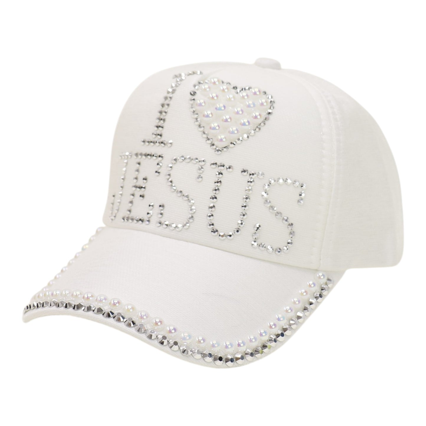 Bling Rhinestone I Love Jesus Cap HA6323-10 (12PC)