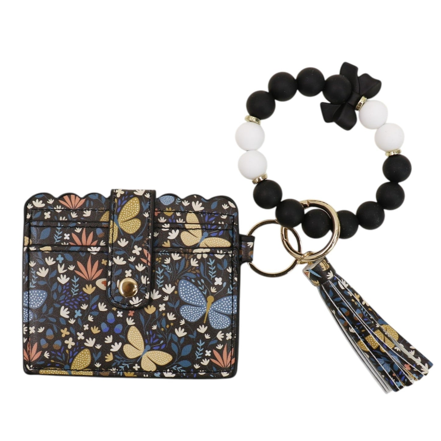 Silicone Bracelet Leather Wallet Tassel JB6126-11 (12PC)