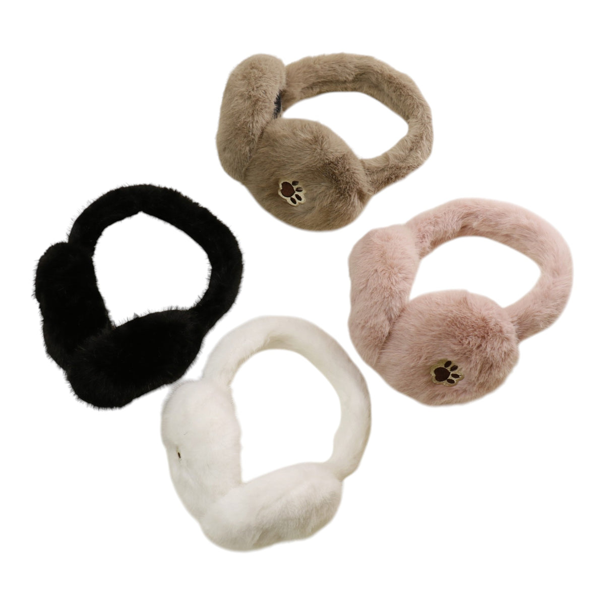 Winter Earmuffs Cat Paw Ears Warmers Winter Headband SS6812-46 (12PC)