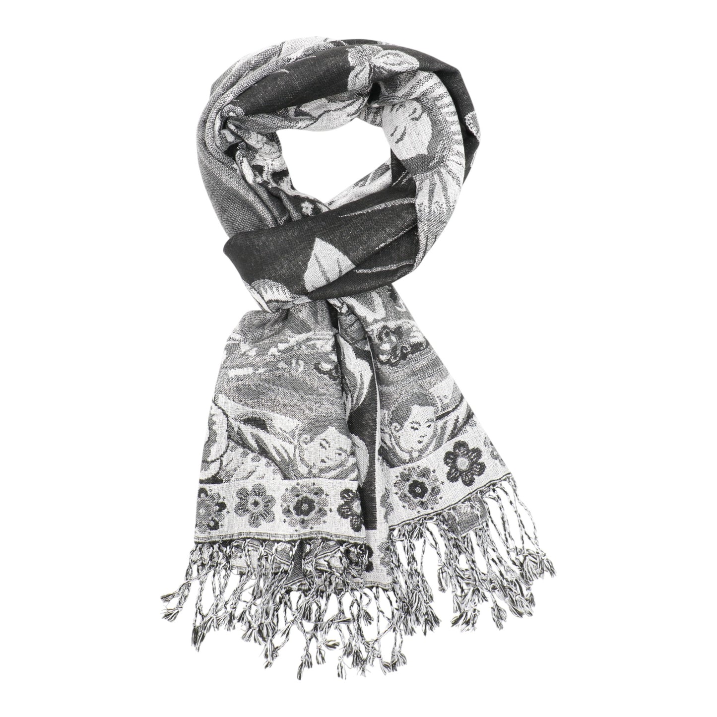 Metallic Pashmina Our Lady of Guadalupe SCF5920-11 (12PC)