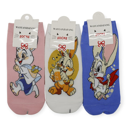 Women's Cute Rabbit Cartoon Socks SK4222-2. (12PC)