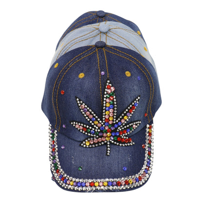 Women's Rhinestone Leaves Studded CAP HA6323-12 (12PC)