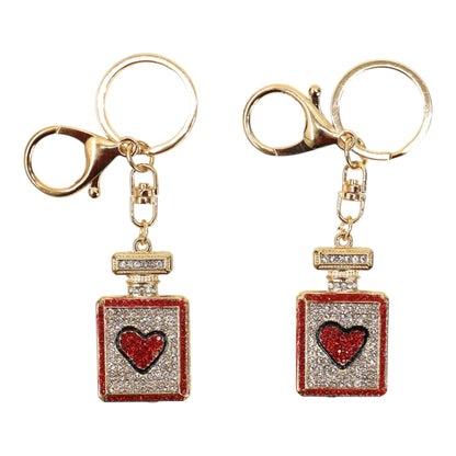 3D Perfume Bottle Heart Keychain KC511-62 (12PC)