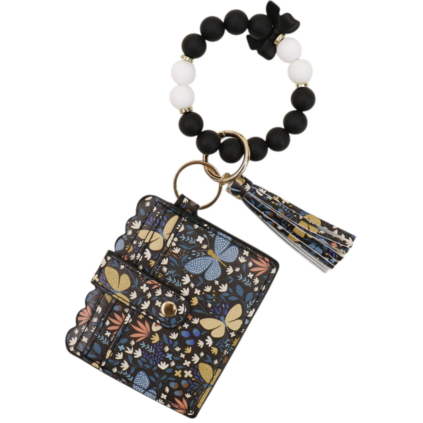 Silicone Bracelet Leather Wallet Tassel JB6126-11 (12PC)