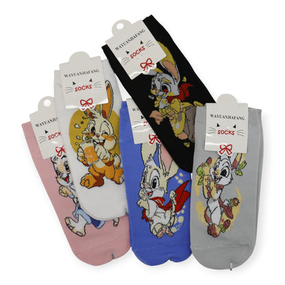 Women's Cute Rabbit Cartoon Socks SK4222-2. (12PC)