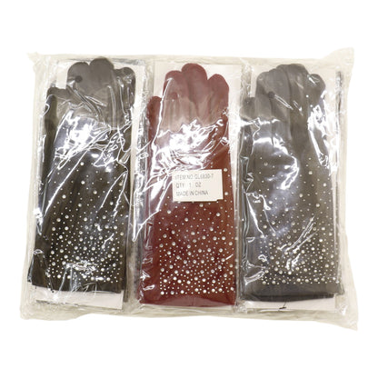 Women’s Rhinestone Studded Touchscreen Gloves GL6830-7 (12PAIR)