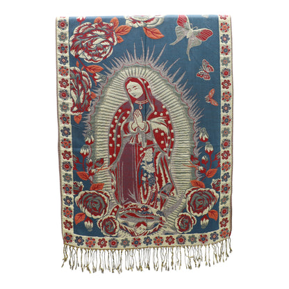 Metallic Pashmina Our Lady of Guadalupe SCF5920-11 (12PC)