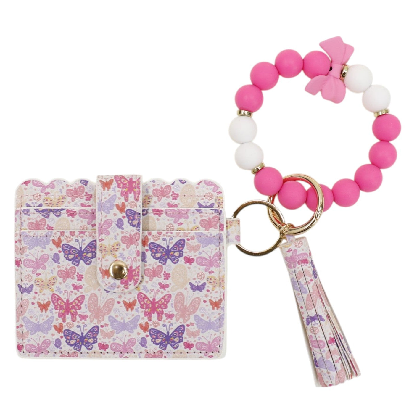 Silicone Bracelet Leather Wallet Tassel JB6126-11 (12PC)