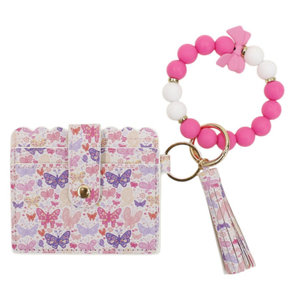 Silicone Bracelet Leather Wallet Tassel JB6126-11 (12PC)