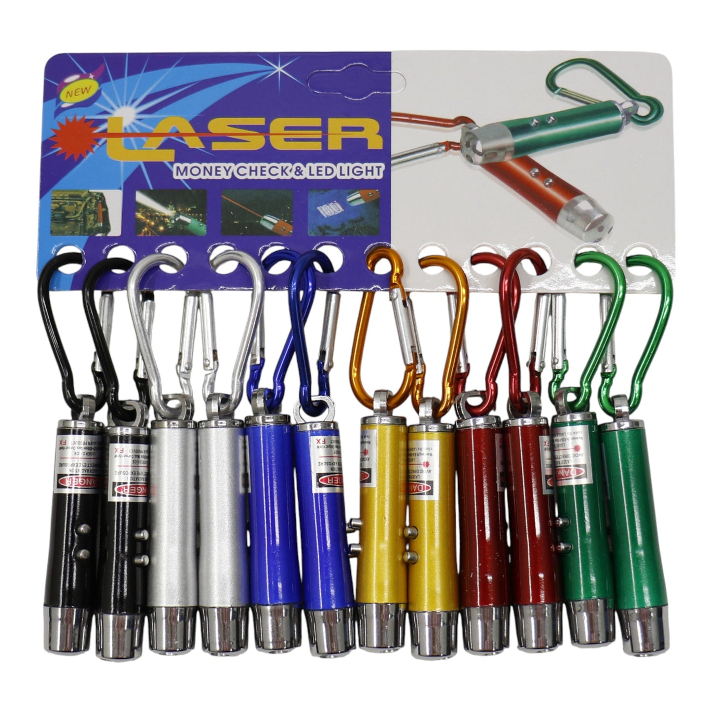 Mini Led Flashlights Key Chain JK5910-12 (12PC)