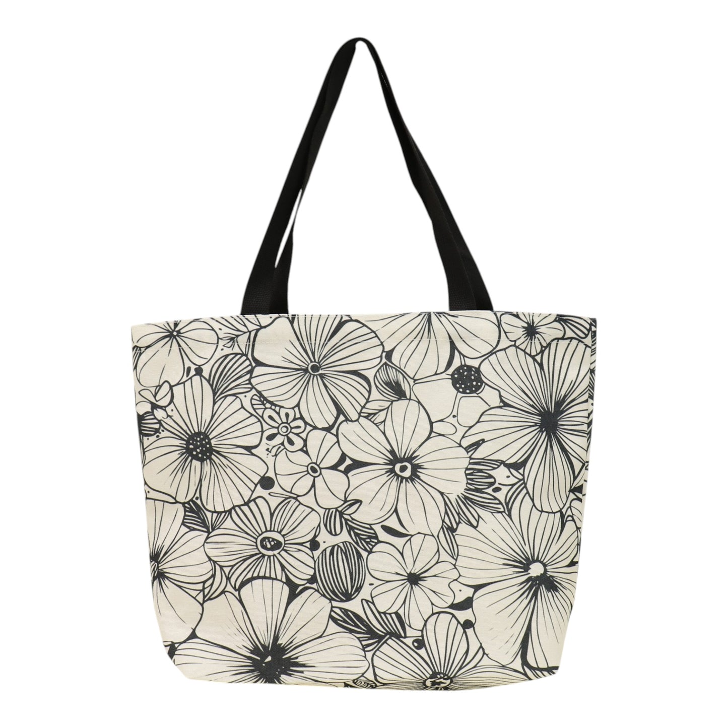 White and Navy Painterly Artistic Tote Bag JB6114-7 (12PC)