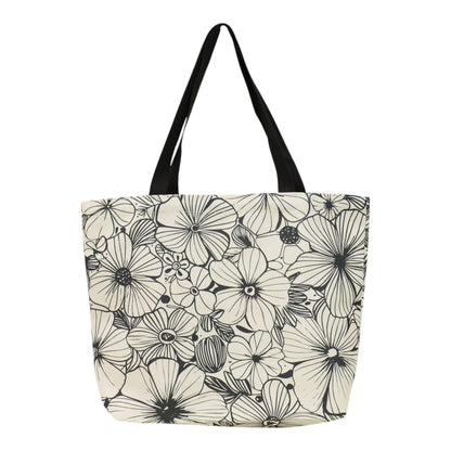 White and Navy Painterly Artistic Tote Bag JB6114-7 (12PC)