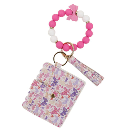 Silicone Bracelet Leather Wallet Tassel JB6126-11 (12PC)