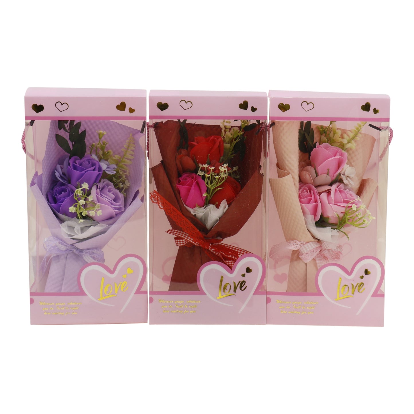 Three Rose Artificial Bouquet Gift  VT5111-7  (1 PACK )