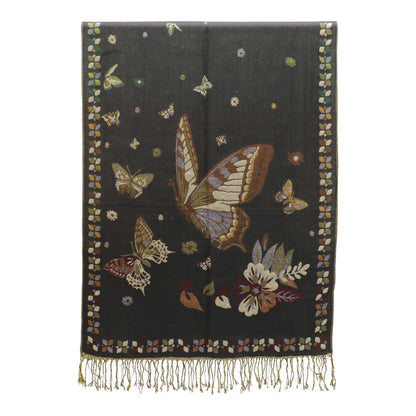 Metallic Pashmina Butterfly SCF4815-12. (12PC)