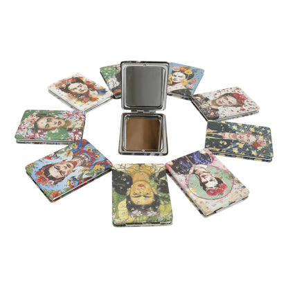 Frida Kahlo Rectangular Glitter Compact Makeup Mirror JM6423-10 (12PC)