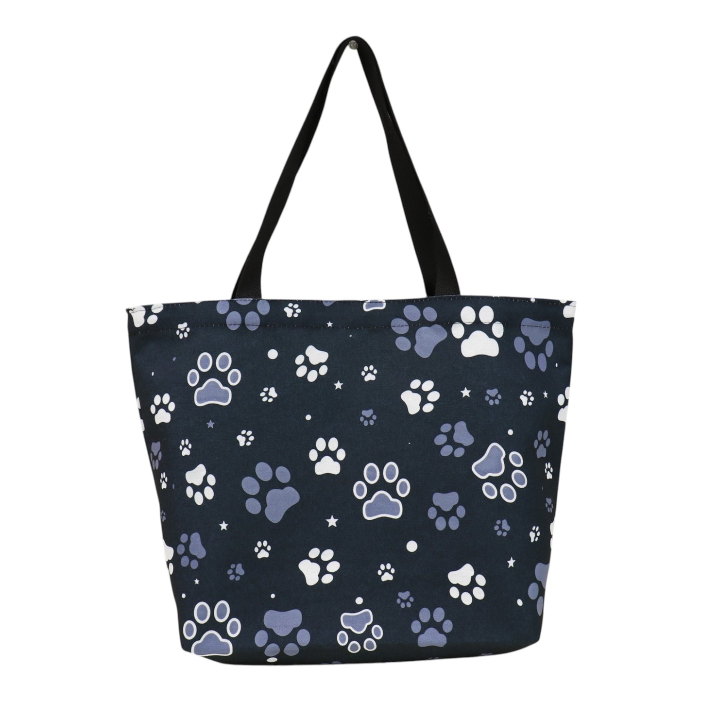 White and Navy Painterly Artistic Tote Bag JB6114-7 (12PC)