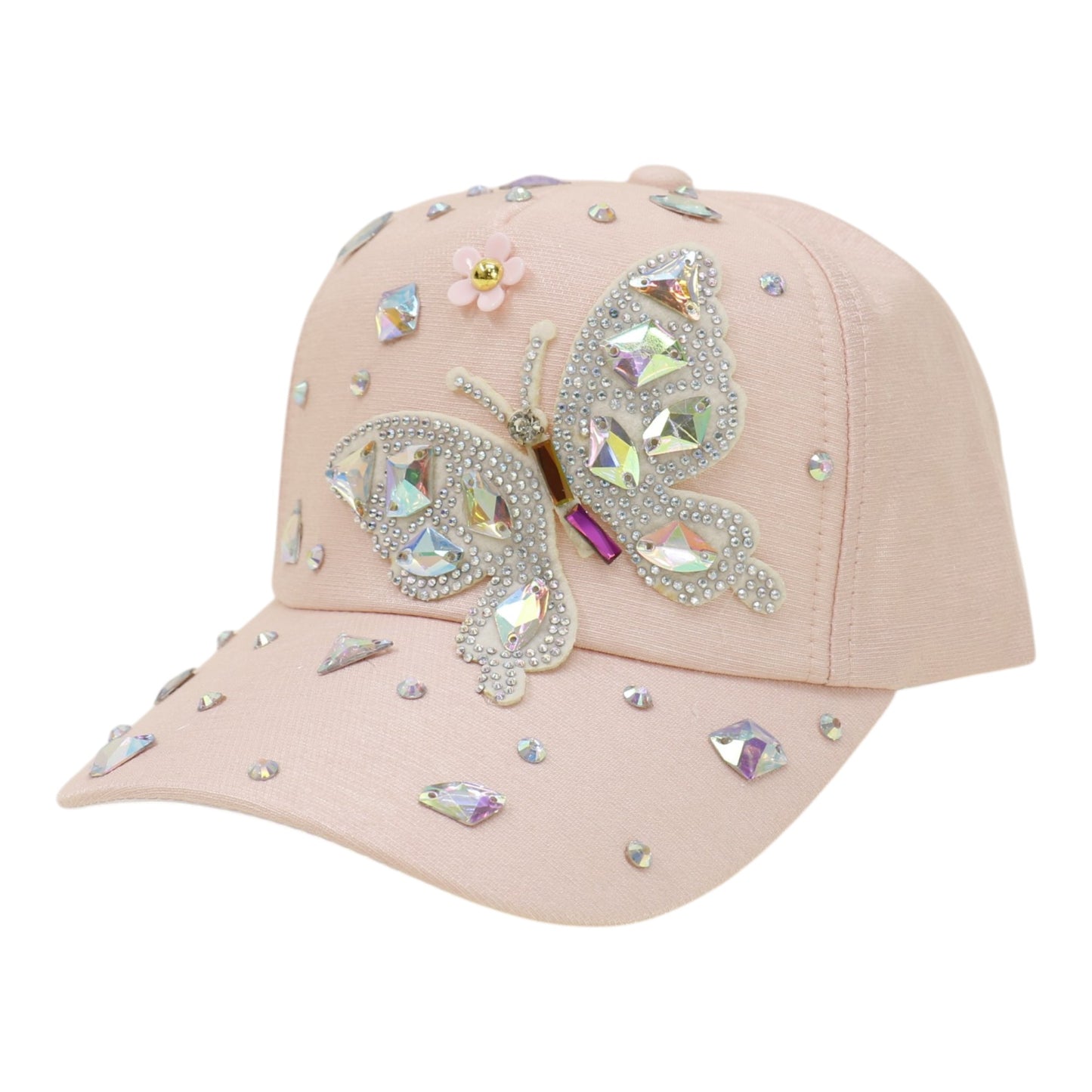 Bling Rhinestone Butterfly Baseball Cap HA6323-37.  (12PC)