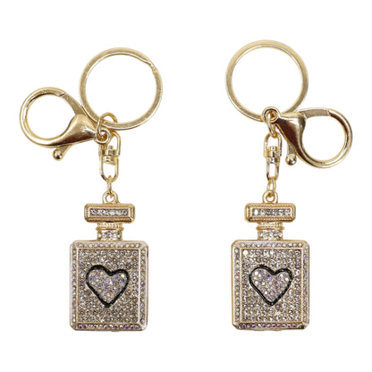 3D Perfume Bottle Heart Keychain KC511-62 (12PC)