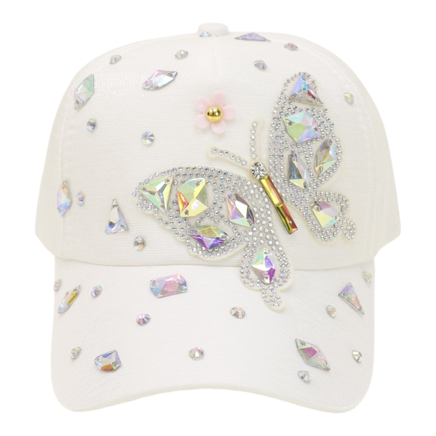 Bling Rhinestone Butterfly Baseball Cap HA6323-37.  (12PC)