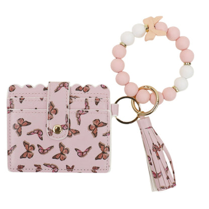 Silicone Bracelet Leather Wallet Tassel JB6126-11 (12PC)