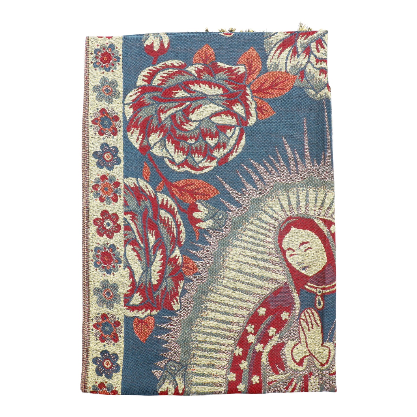 Metallic Pashmina Our Lady of Guadalupe SCF5920-11 (12PC)