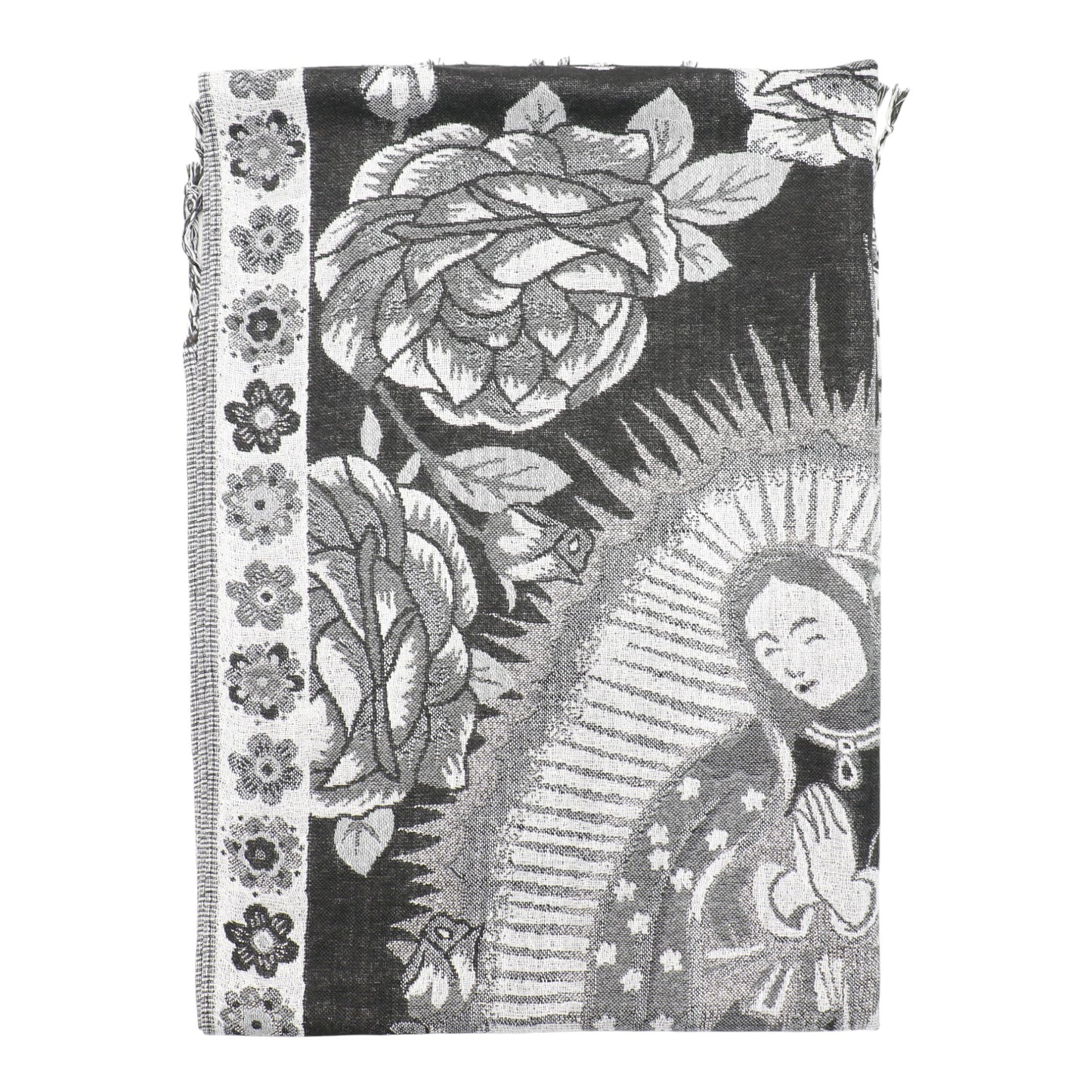 Metallic Pashmina Our Lady of Guadalupe SCF5920-11 (12PC)