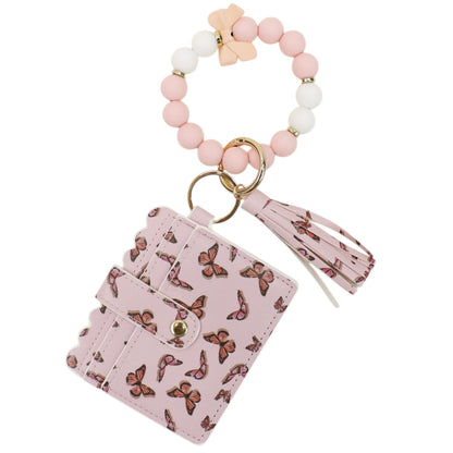 Silicone Bracelet Leather Wallet Tassel JB6126-11 (12PC)