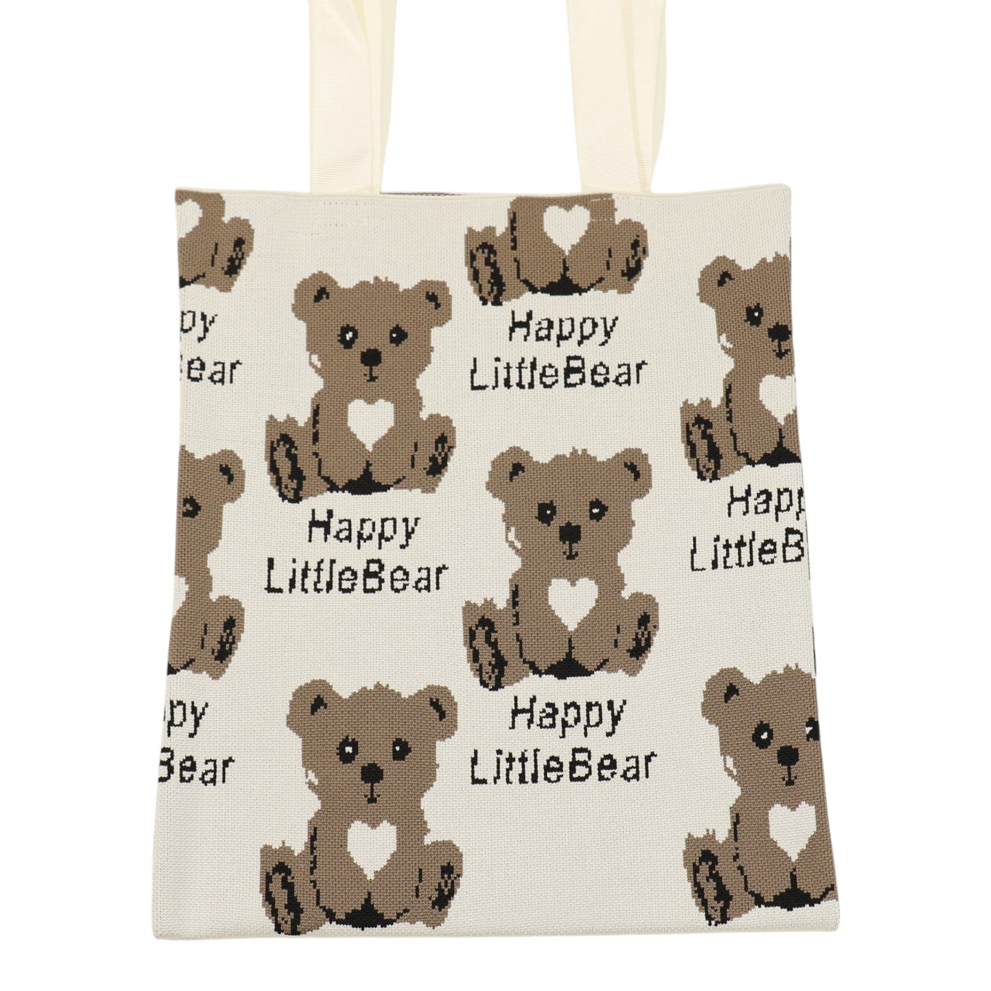 Cute Bear Pattern Knitted Tote Shoulder Bag JB6113-1 (12PC)