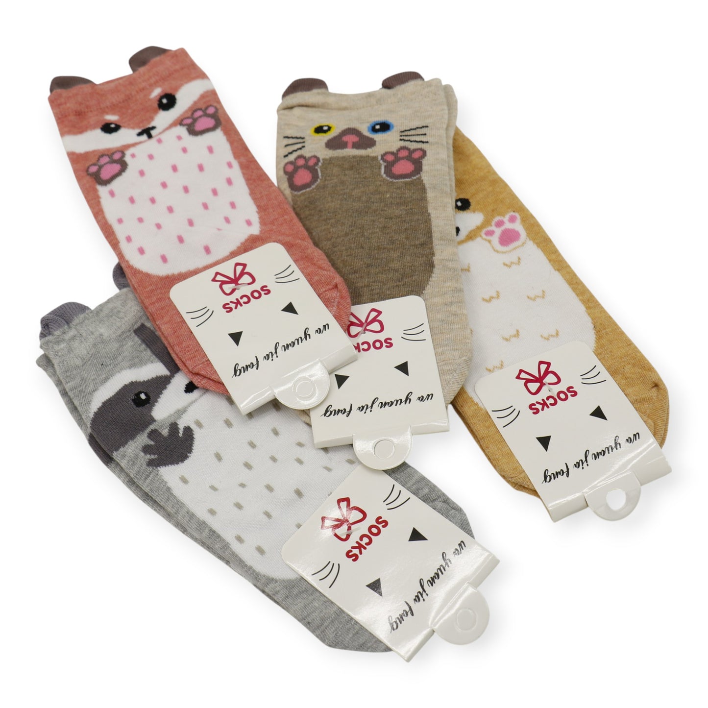 Women's Cute Animal Cartoon Socks SS3208-98 (12PC)