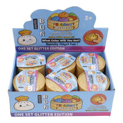 Mystery Glitter Jiggly Bun Squishy Dumpling  SS6417-7 (12PC)