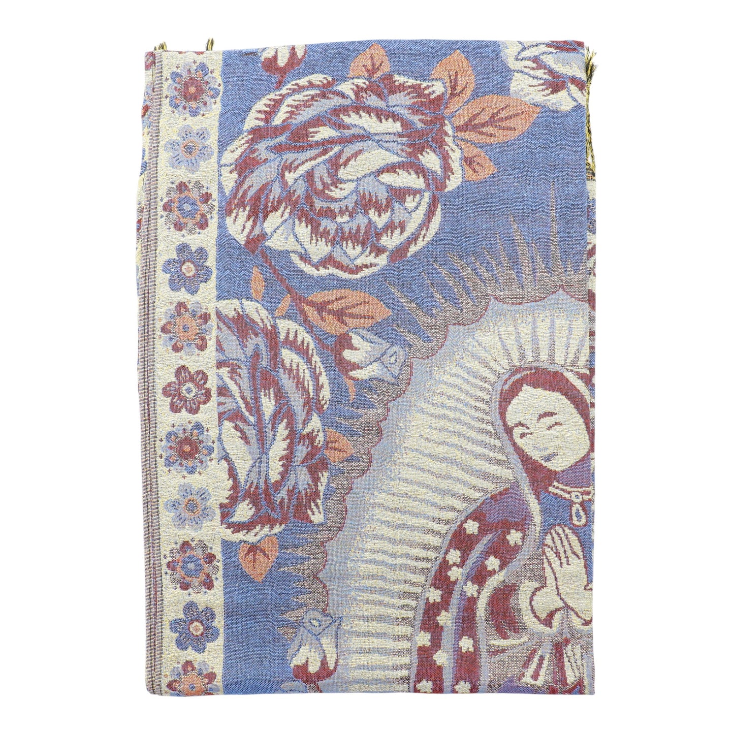 Metallic Pashmina Our Lady of Guadalupe SCF5920-11 (12PC)