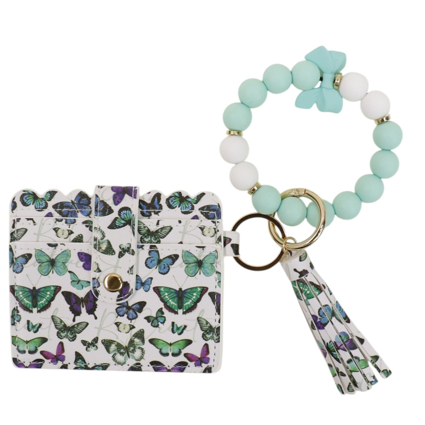 Silicone Bracelet Leather Wallet Tassel JB6126-11 (12PC)