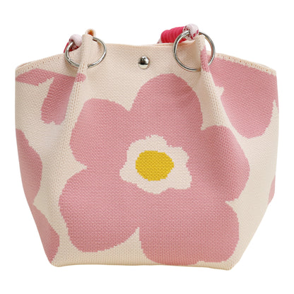 Flower Pattern Women's Knitted Bucket Bag SS51116-23 (3PC)