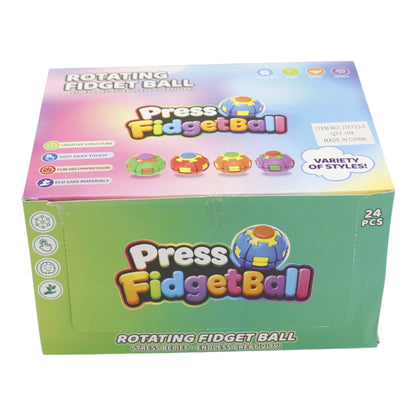 Press Spin Glowing 3D Fingertip Spinner Stress Relief Rotating Light Up Toy QY311 (24PC)