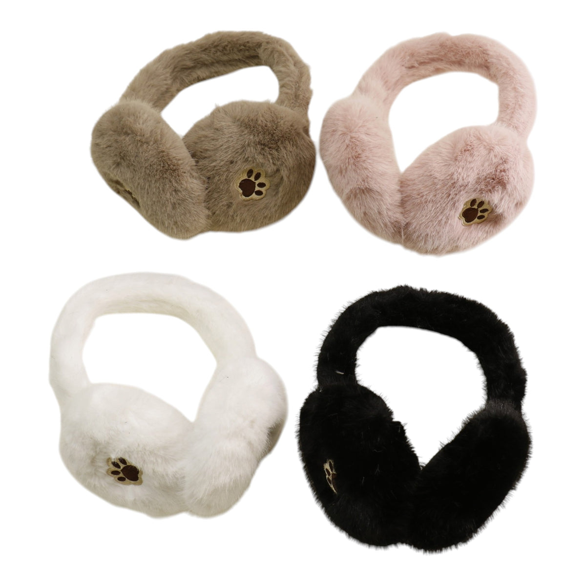 Winter Earmuffs Cat Paw Ears Warmers Winter Headband SS6812-46 (12PC)