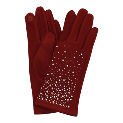 Women’s Rhinestone Studded Touchscreen Gloves GL6830-7 (12PAIR)