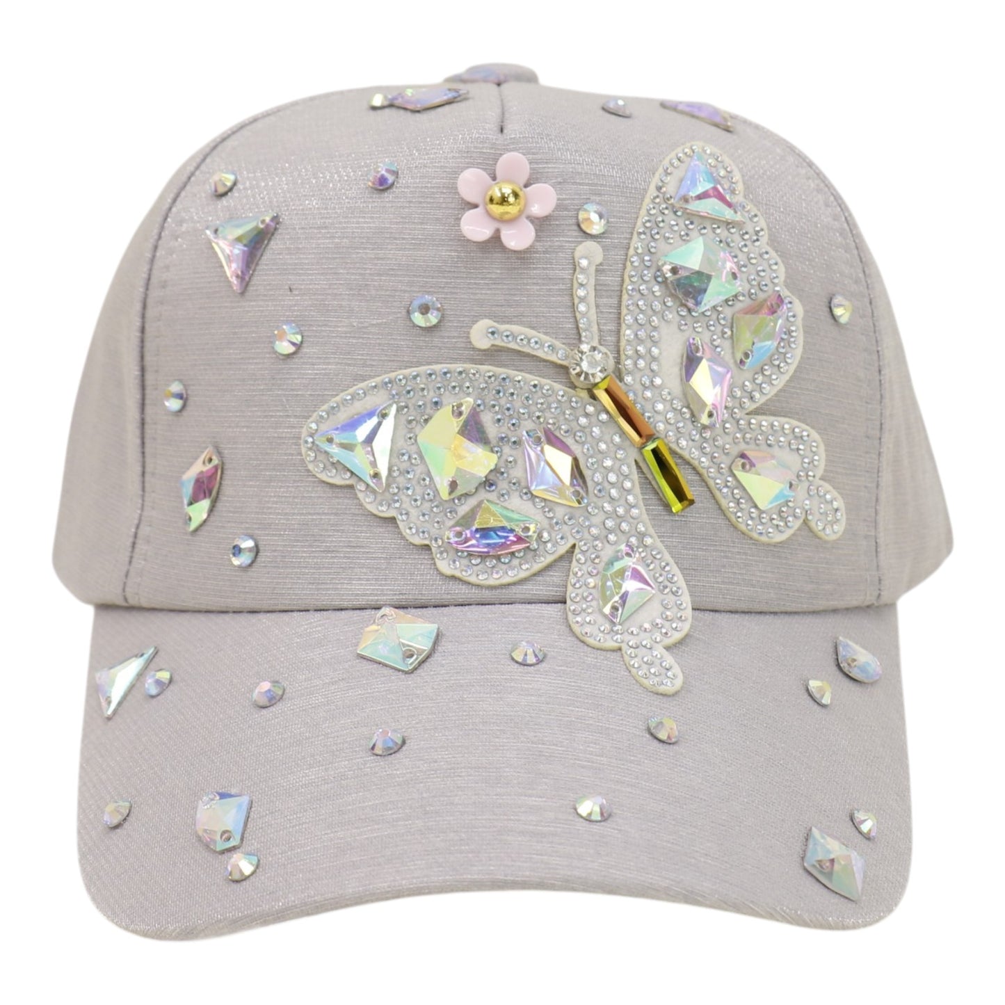 Bling Rhinestone Butterfly Baseball Cap HA6323-37.  (12PC)