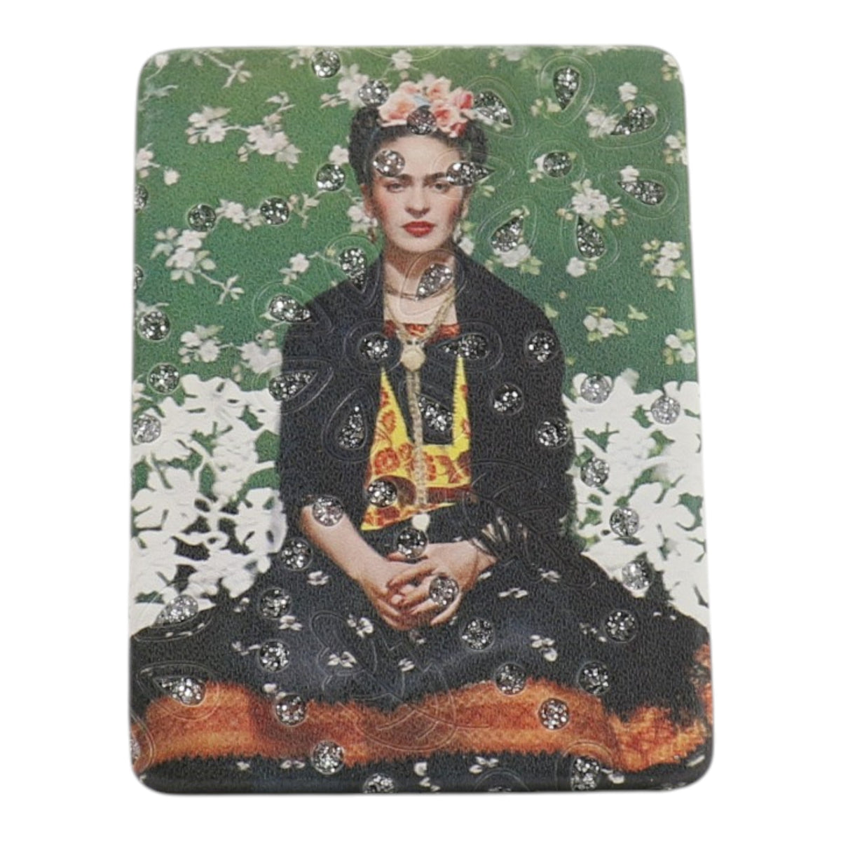 Frida Kahlo Rectangular Glitter Compact Makeup Mirror JM6423-10 (12PC)