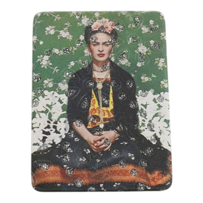 Frida Kahlo Rectangular Glitter Compact Makeup Mirror JM6423-10 (12PC)