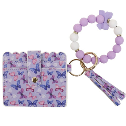 Silicone Bracelet Leather Wallet Tassel JB6126-11 (12PC)