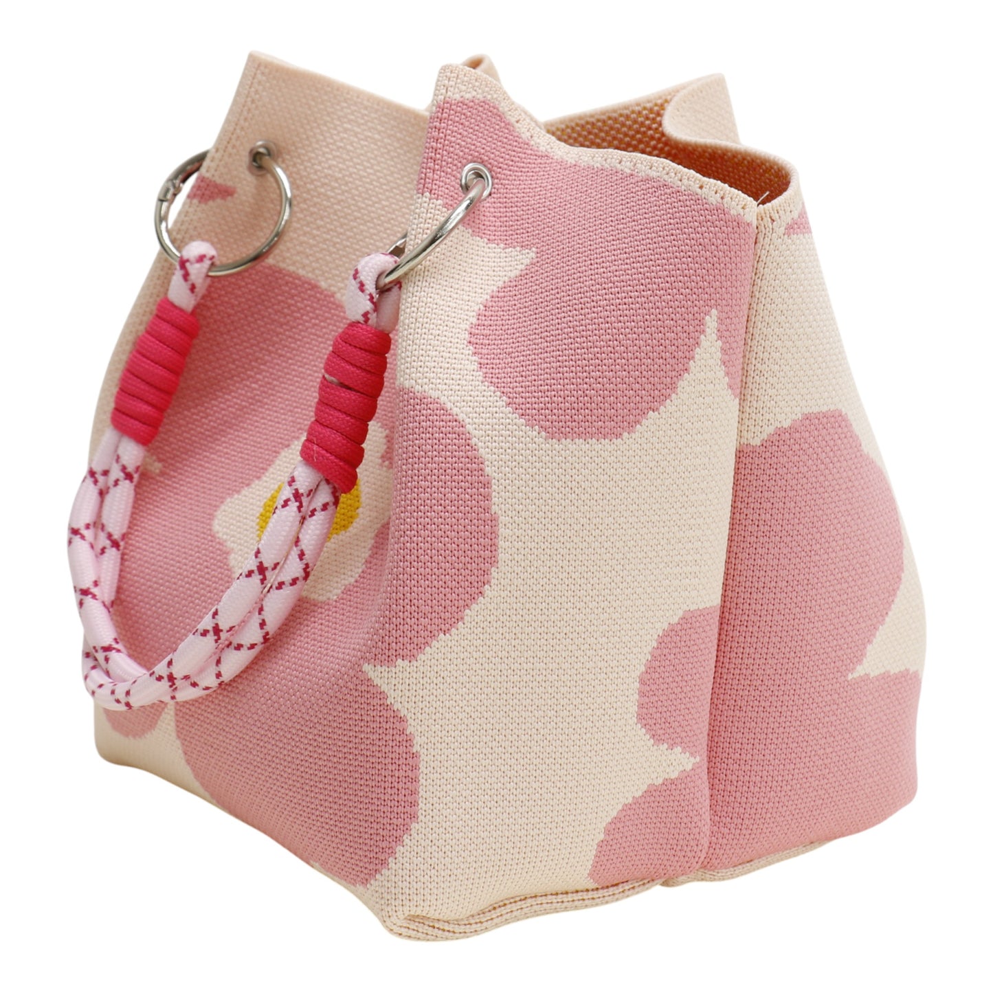 Flower Pattern Women's Knitted Bucket Bag SS51116-23 (3PC)