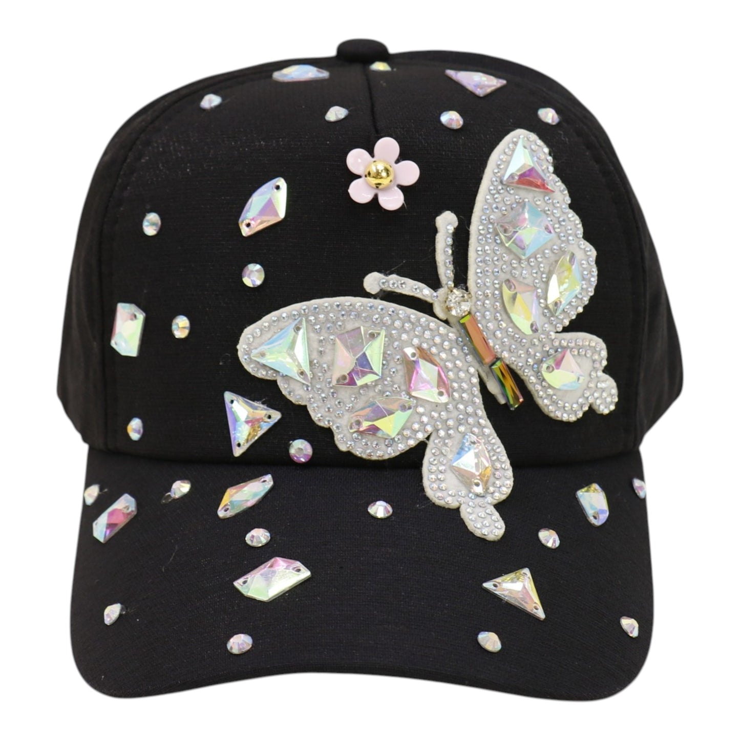 Bling Rhinestone Butterfly Baseball Cap HA6323-37.  (12PC)