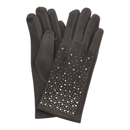 Women’s Rhinestone Studded Touchscreen Gloves GL6830-7 (12PAIR)