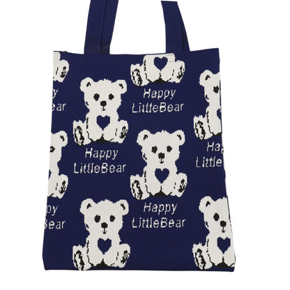 Cute Bear Pattern Knitted Tote Shoulder Bag JB6113-1 (12PC)