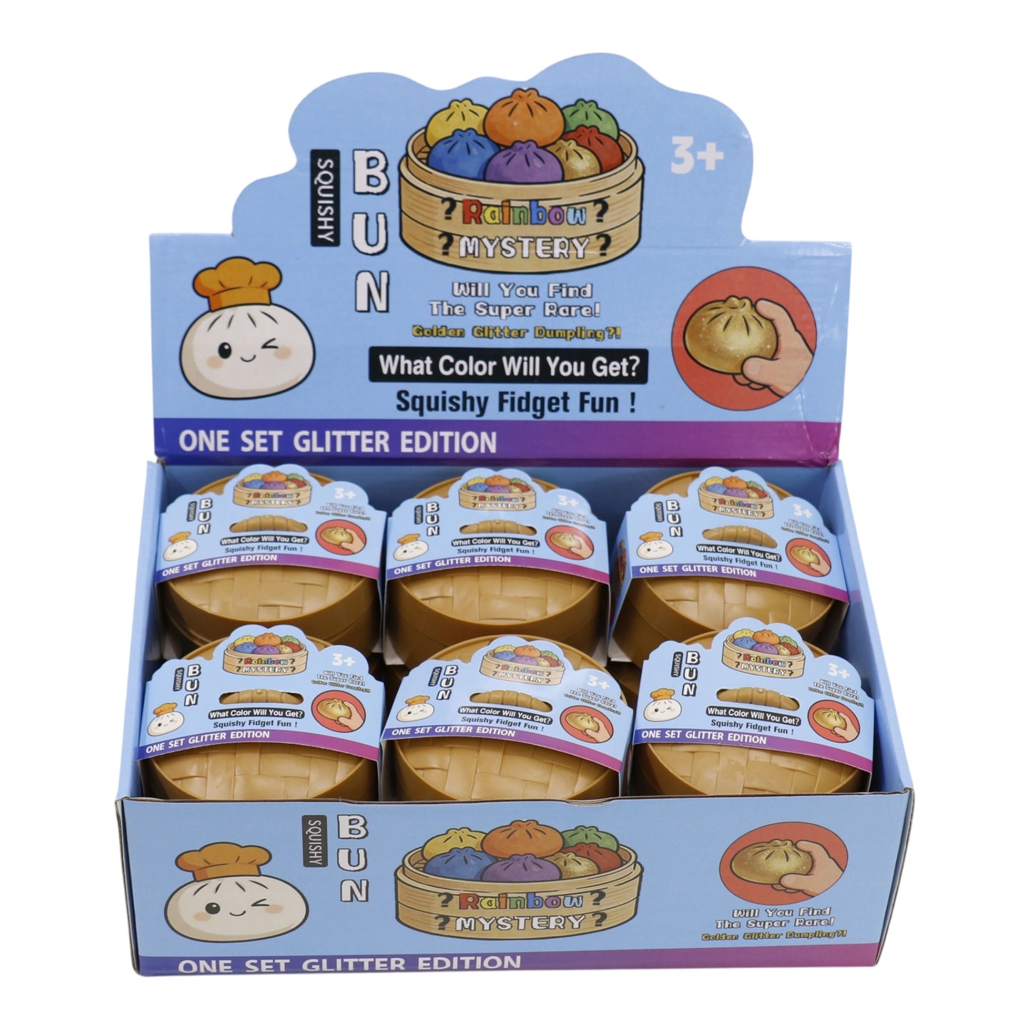 Rainbow Soft Slime Filled Squishy Dumpling JT6512-15 (12PC)