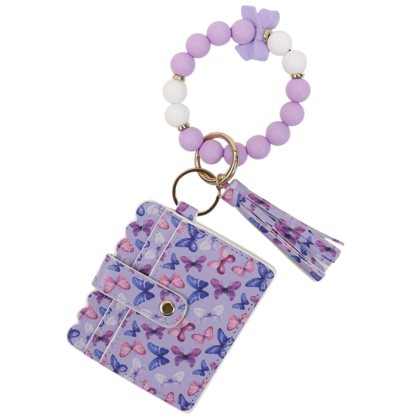 Silicone Bracelet Leather Wallet Tassel JB6126-11 (12PC)