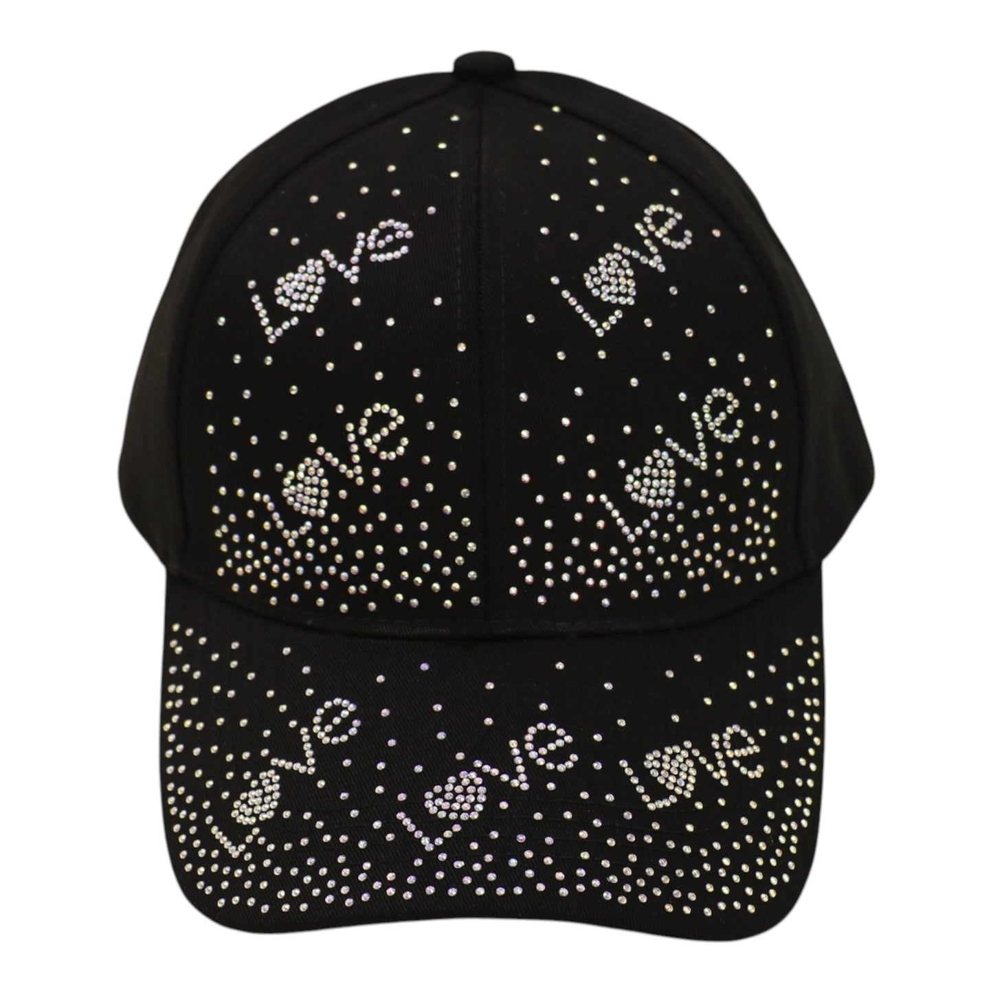 Women's LOVE Rhinestone Studded CAP HA6323-34 (12PC)
