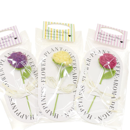 Handmade Crochet Roses Colorful Artificial Knit Flower SS51124-19 (12PC)